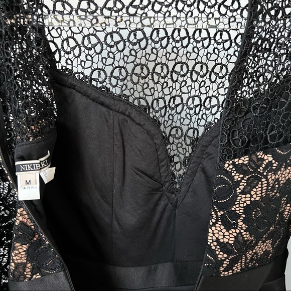 NIKIBIKI Black Guipure Long-sleeve Dress - Picture 6 of 9